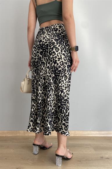LEOPAR DESEN SATEN ETEK