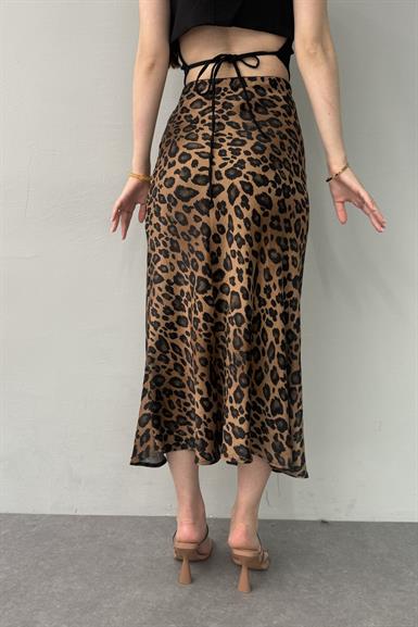 LEOPAR DESEN SATEN ETEK