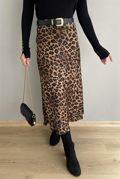 LEOPAR DESEN SATEN ETEK