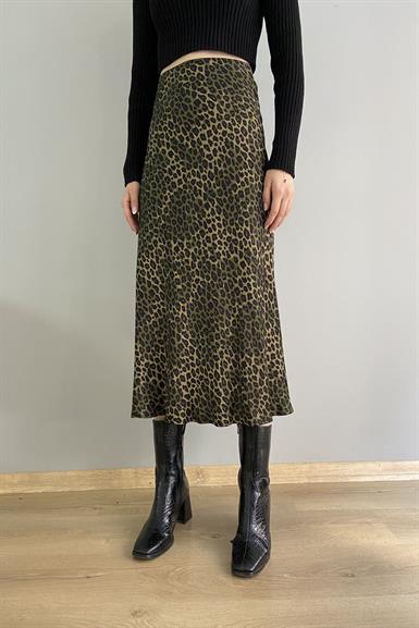 LEOPAR DESEN SATEN ETEK