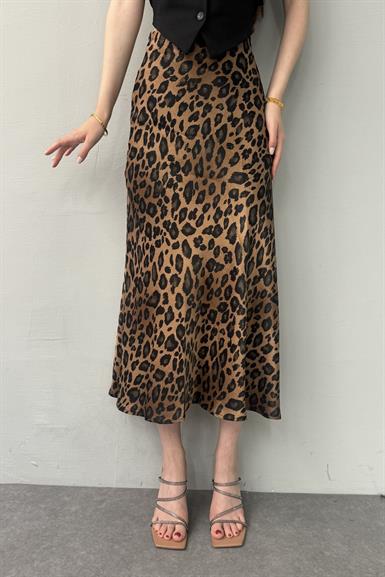 LEOPAR DESEN SATEN ETEK