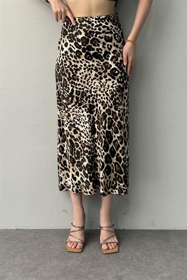 LEOPAR DESEN SATEN ETEK