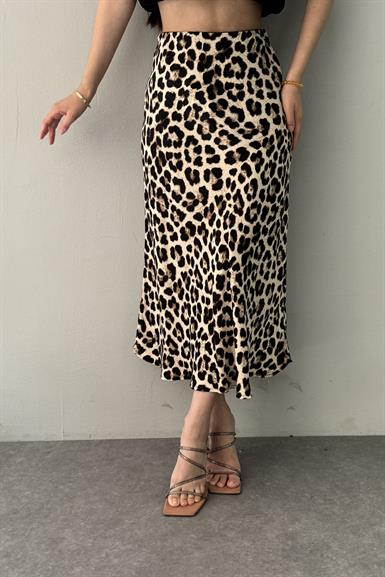 LEOPAR DESEN SATEN VEREV ETEK