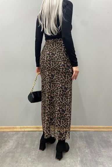 LEOPAR DESEN TÜL ETEK