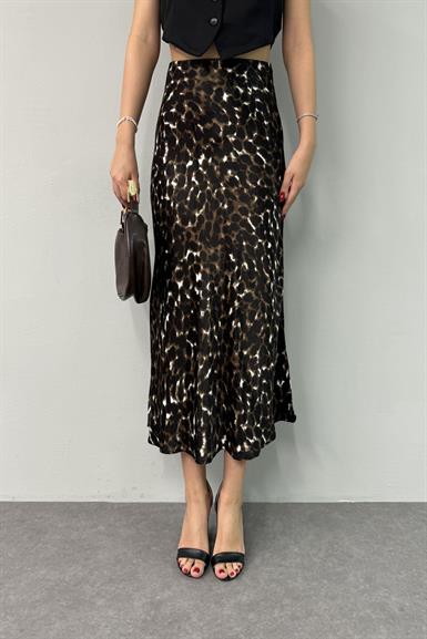 LEOPAR DESESNLİ SATEN ETEK