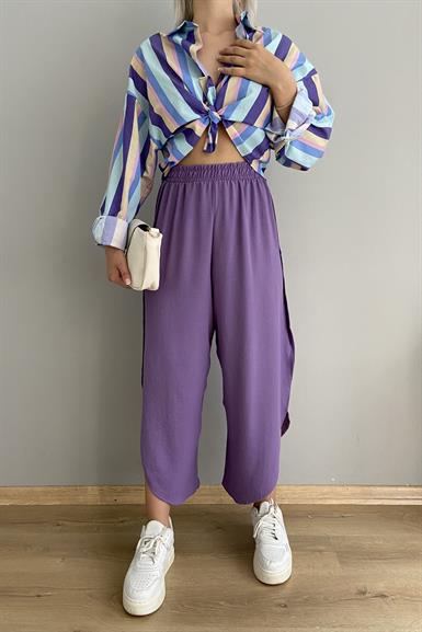 OVAL PAÇA YIRTMAÇLI PANTOLON