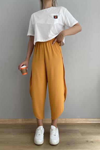 OVAL PAÇA YIRTMAÇLI PANTOLON