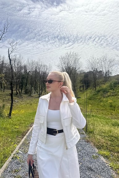SÜS DİKİŞ DETAYLI ŞORTLU ANVELOP ETEK