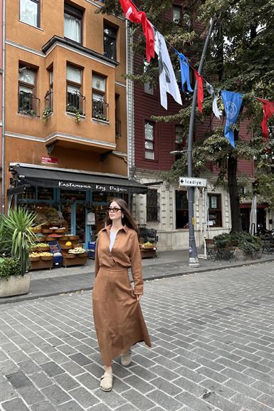 UZUN PARÇALI SÜET ETEK