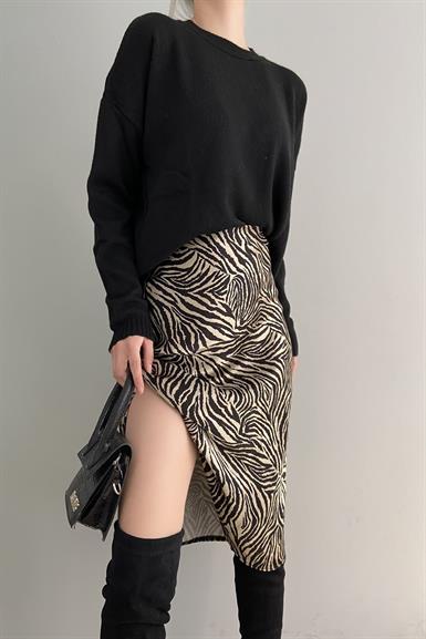 ZEBRA DESEN SATEN ETEK