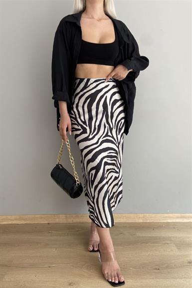 ZEBRA DESEN SATEN ETEK