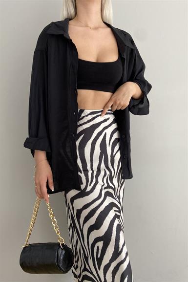 ZEBRA DESEN SATEN ETEK