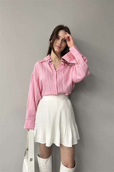 ARKA ROBALI ÇİZGİLİ GÖMLEK
