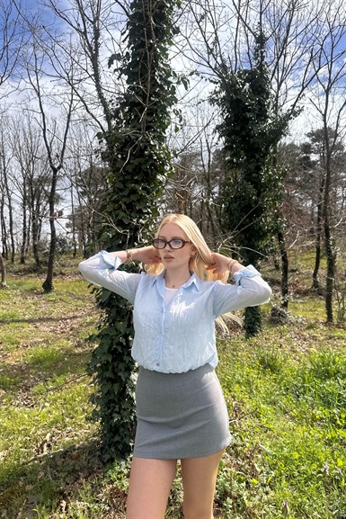 ATLET DETAYLI ALTI BALON GÖMLEK
