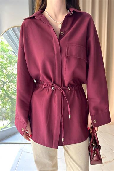 BEL BAĞCIKLI CEP KAPAKLI GÖMLEK