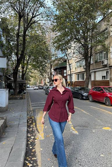 BELİ PENSLİ GÖMLEK