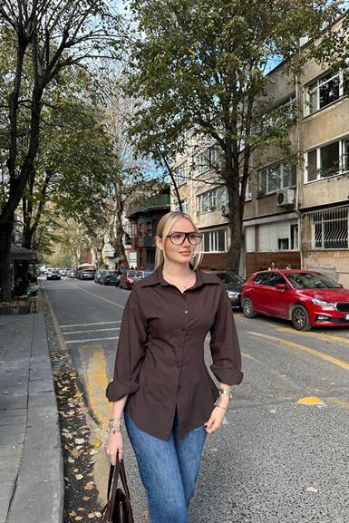 BELİ PENSLİ GÖMLEK