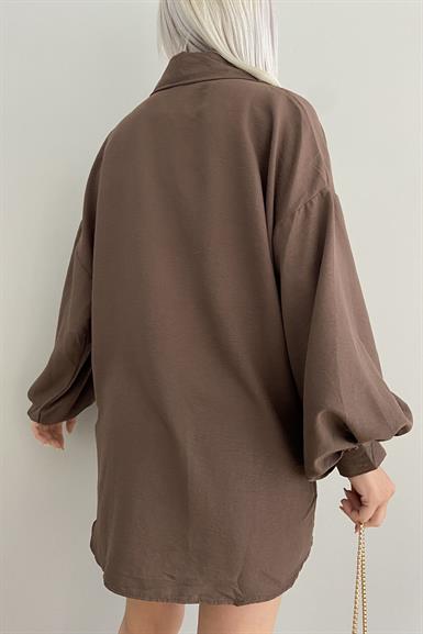 CEP DETAY OVERSIZE GÖMLEK