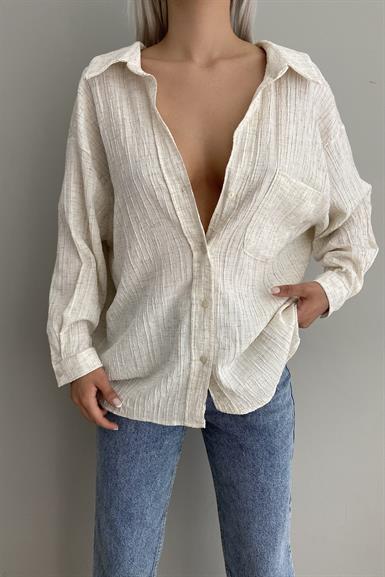 DÜŞÜK OMUZ OVERSİZE GÖMLEK