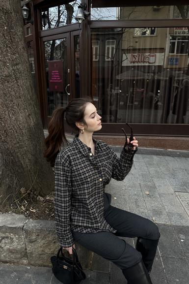 EKOSE DESENLİ GÖMLEK