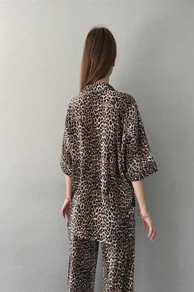 LEOPAR DESEN GÖMLEK