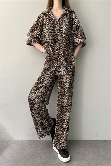 LEOPAR DESEN GÖMLEK