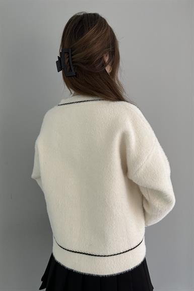 ANGORA SİM ŞERİTLİ HIRKA