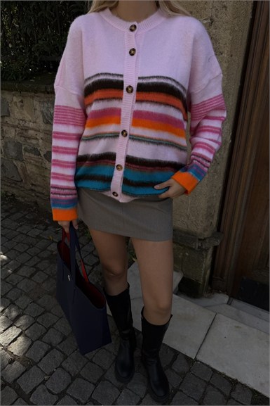 ÇİZGİ DETAY TRIKO HIRKA
