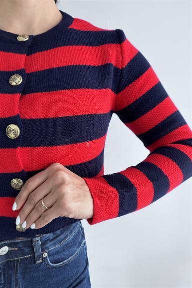 ÇİZGİLİ CROP HIRKA