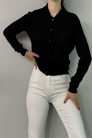 POLO YAKA İNCİ DETAY TRIKO