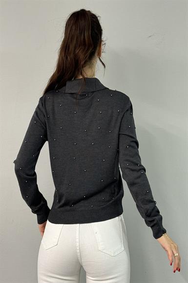 POLO YAKA İNCİ DETAY TRIKO