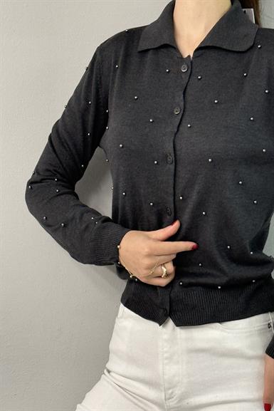 POLO YAKA İNCİ DETAY TRIKO