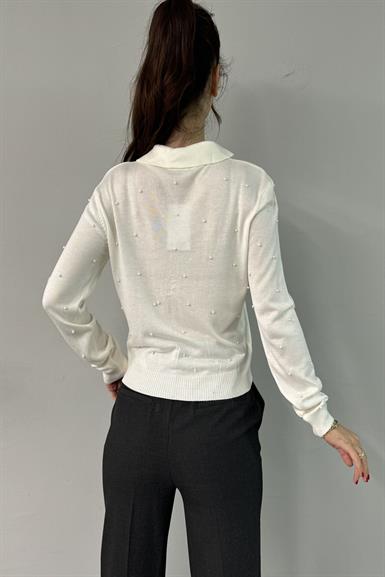 POLO YAKA İNCİ DETAY TRIKO