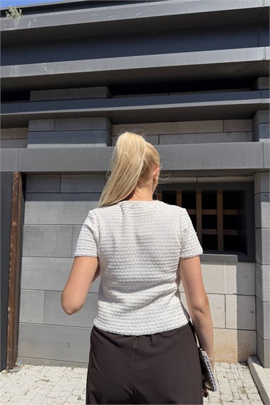 PULLU METALİK İP TRIKO HIRKA