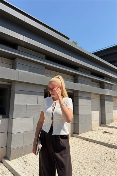 PULLU METALİK İP TRIKO HIRKA