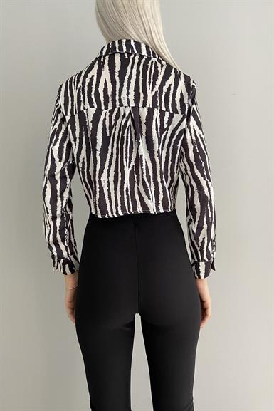 11527 QUZU ZEBRA DESENLİ GÖMLEK
