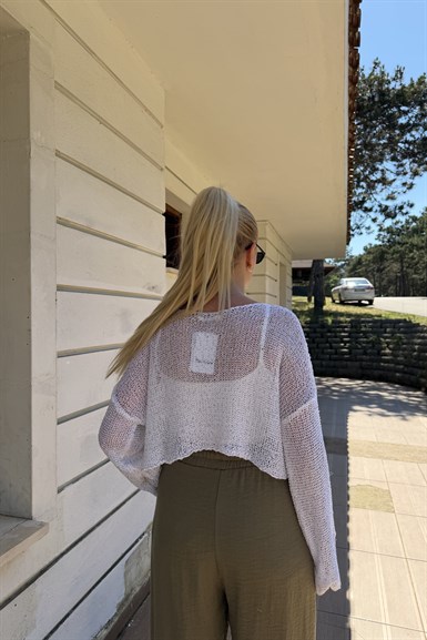 PARLAK TAŞLI BEACH CROP TOP