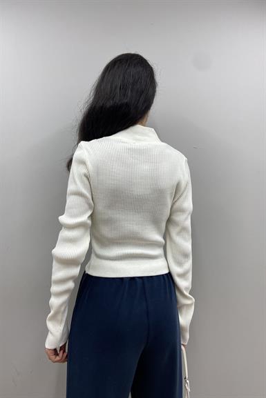 FITİLLİ FERMUARLI CROP TRIKO
