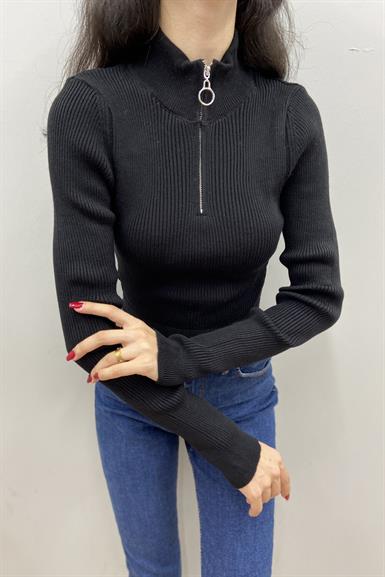FITİLLİ FERMUARLI CROP TRIKO