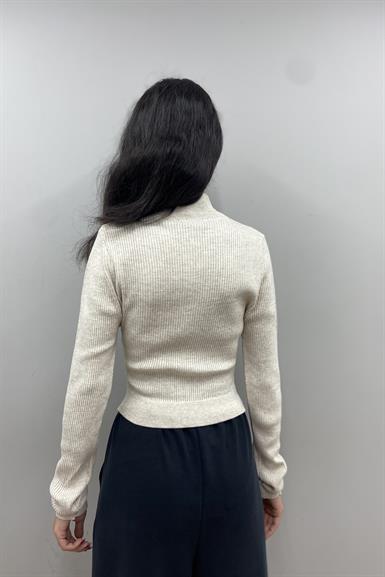 FITİLLİ FERMUARLI CROP TRIKO
