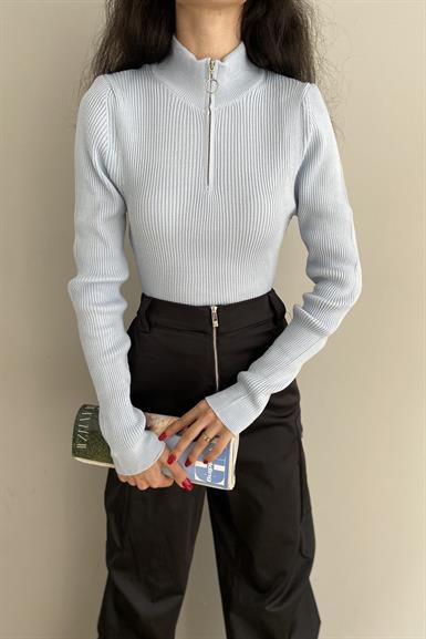 FITİLLİ FERMUARLI CROP TRIKO