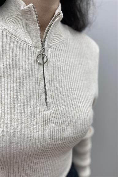 FITİLLİ FERMUARLI CROP TRIKO