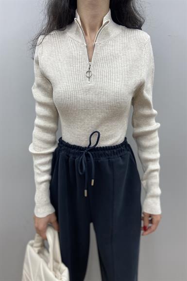 FITİLLİ FERMUARLI CROP TRIKO
