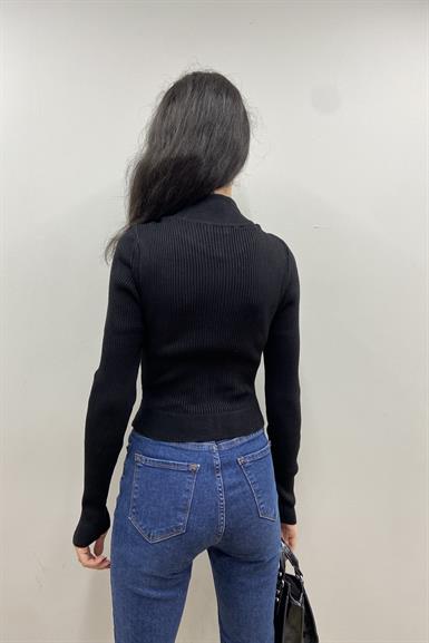 FITİLLİ FERMUARLI CROP TRIKO