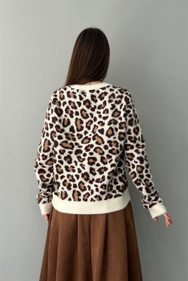 LEOPAR DESEN TRIKO KAZAK