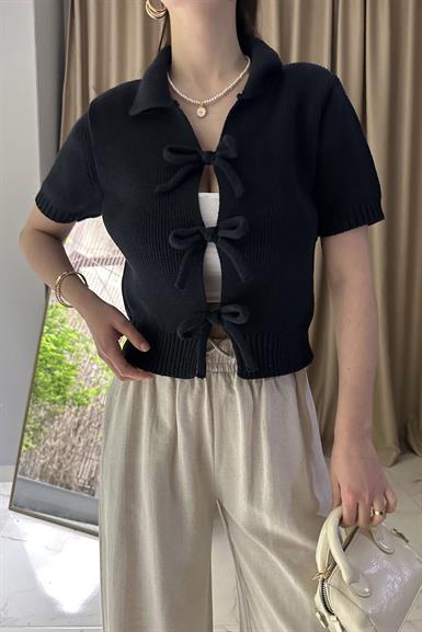 POLO YAKA BAĞCIK DETAYLI HIRKA