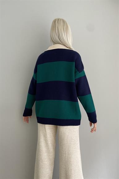 POLO YAKA ÇİZGİLİ TRIKO