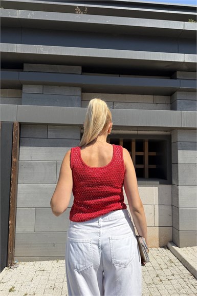 PULU METALİK İP CROP TRIKO