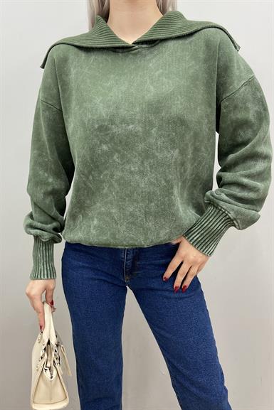 SOLUK EFEKTLİ GENİŞ POLO YAKA TRIKO