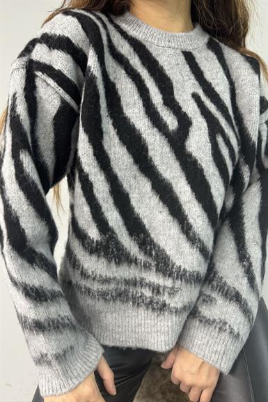 ZEBRA DESEN TRIKO KAZAK